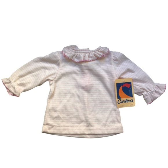 Vintage Carter's Pink Stripe Top - Picture 1 of 6